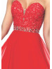Sweetheart Neckline Lace Chiffon Beaded Long Prom Dress